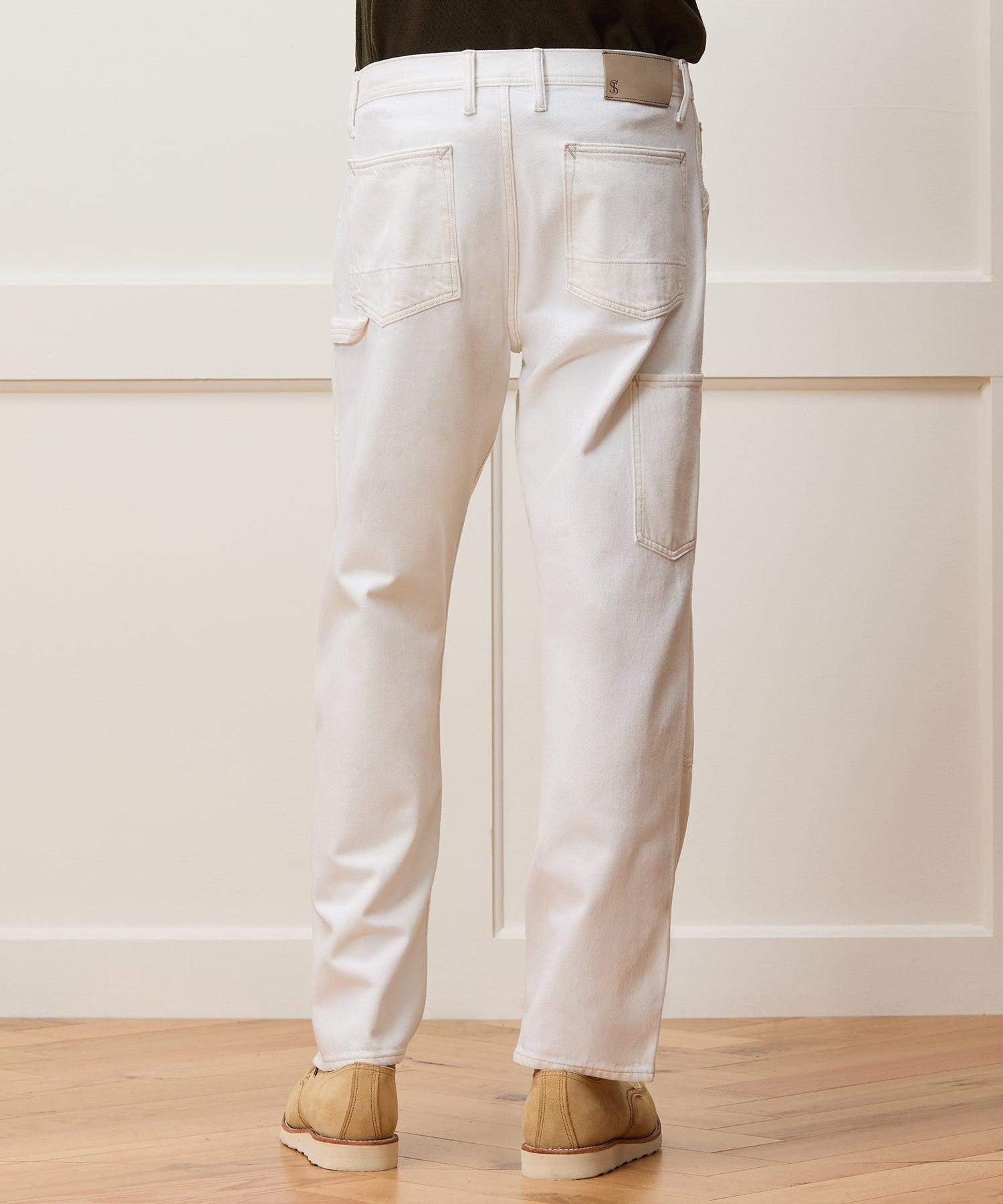 Relaxed Selvedge Carpenter Jean in White Product Image