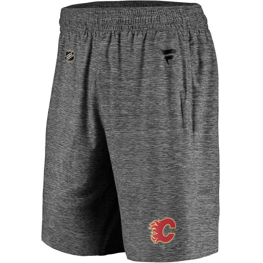 Men's Fanatics Gray Calgary Flames Authentic Pro Off-Ice Shorts,  Product Image