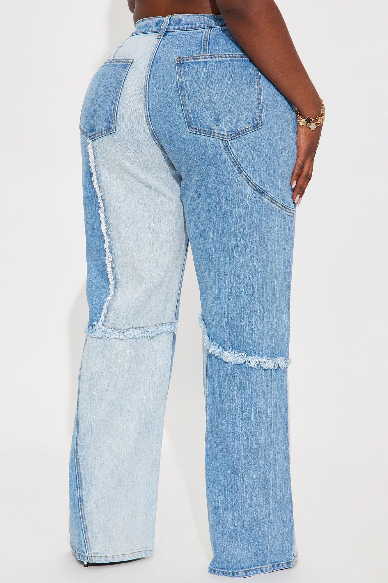 Mon Amour Wide Leg Denim Jeans - Medium Wash Female Product Image