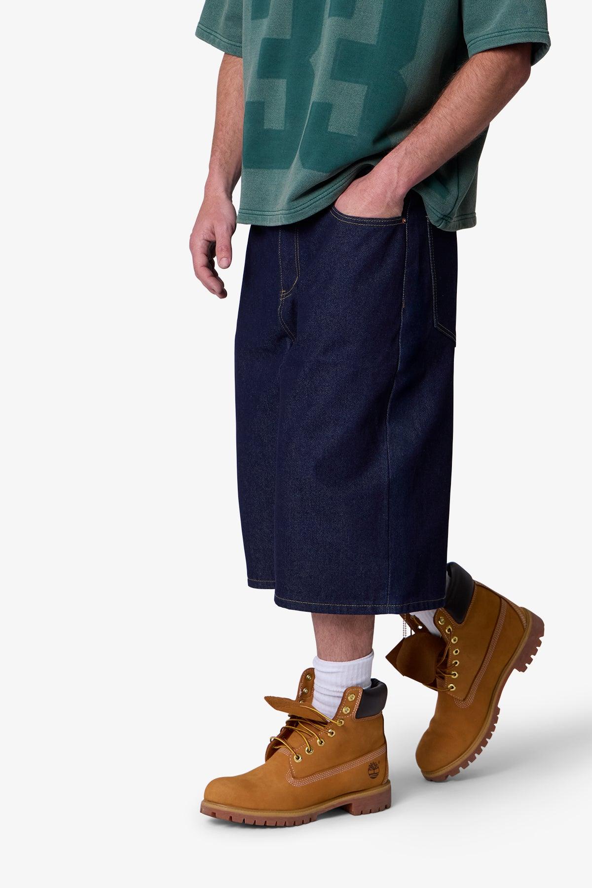 Raw Ultra Baggy Denim Shorts - Rinsed Indigo Product Image