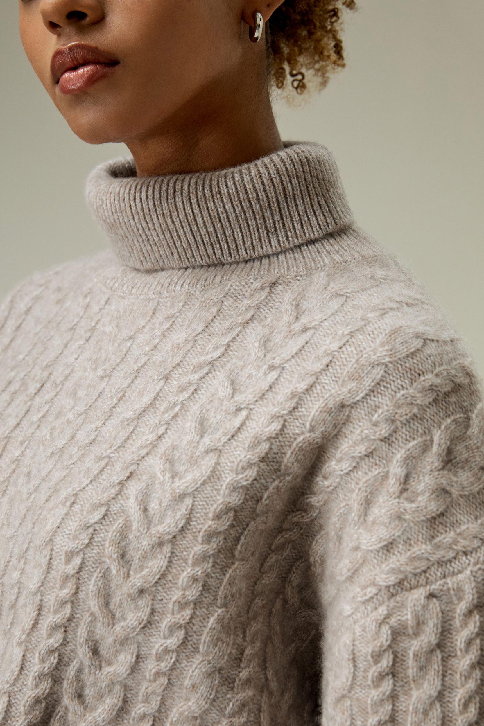 Cashmere Cable Knit Jumper Sweater Product Image