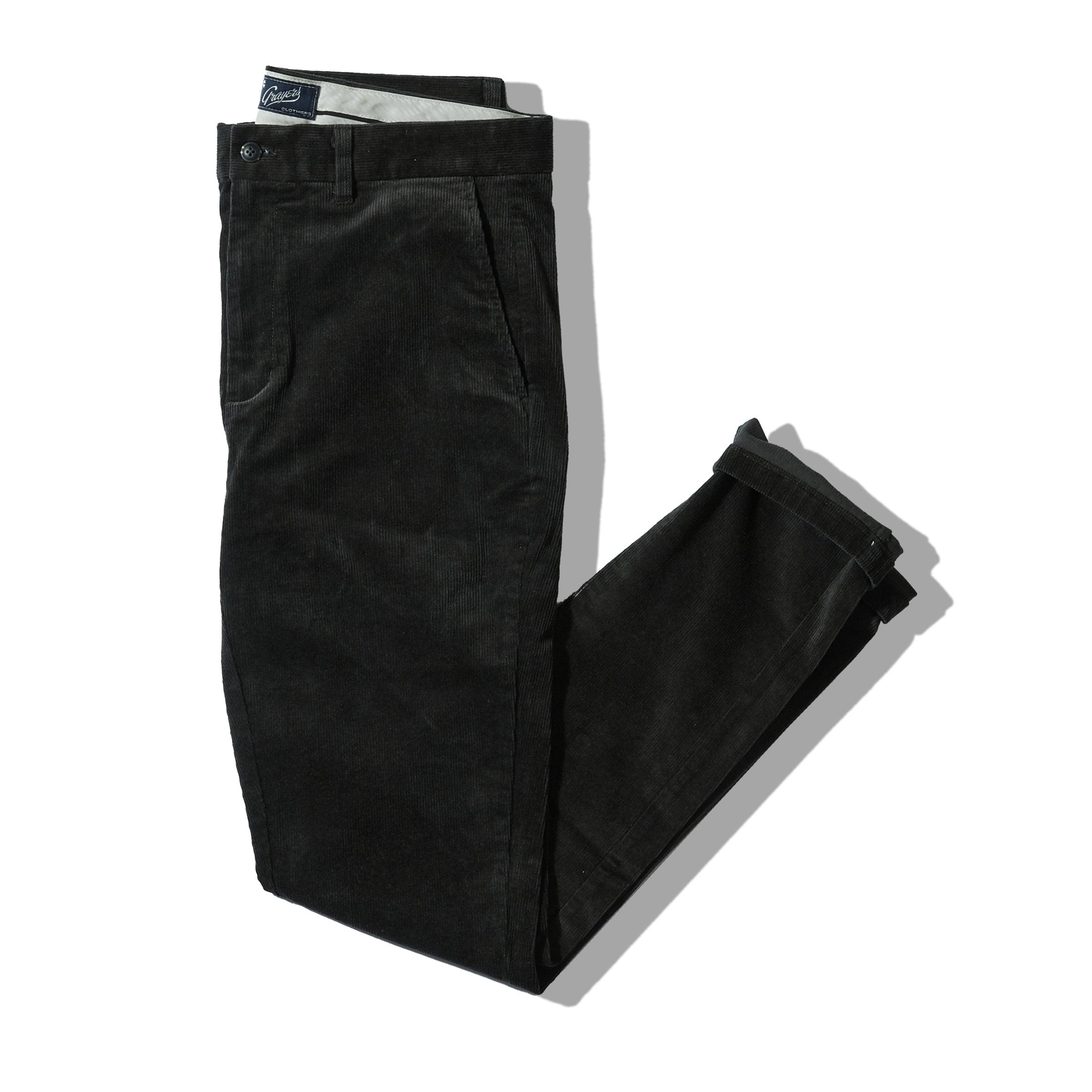 Corduroy Stretch Slim Fit Pants - Dark Olive Product Image