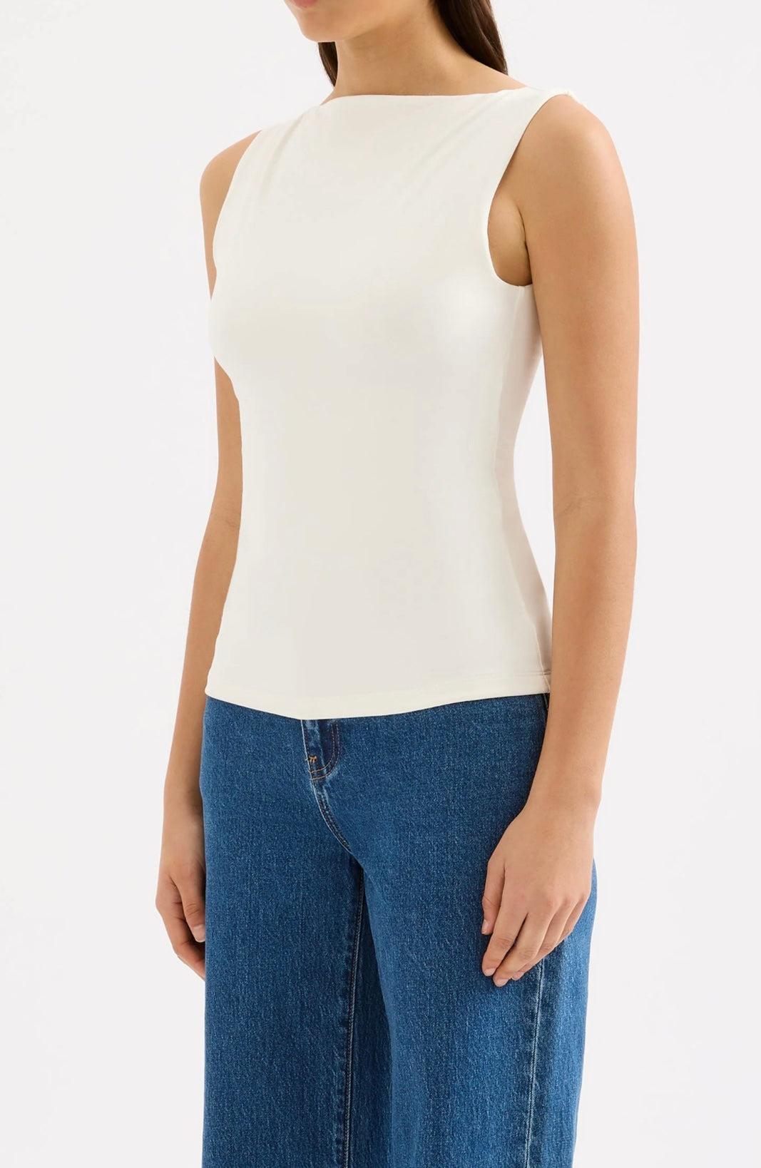 Nude Lucy | Lois Tank | White Product Image