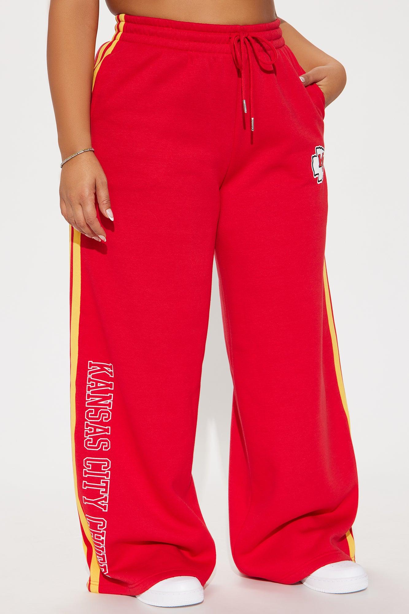 Chiefs Second Half Come-Back Wide Leg Pant - Red Product Image