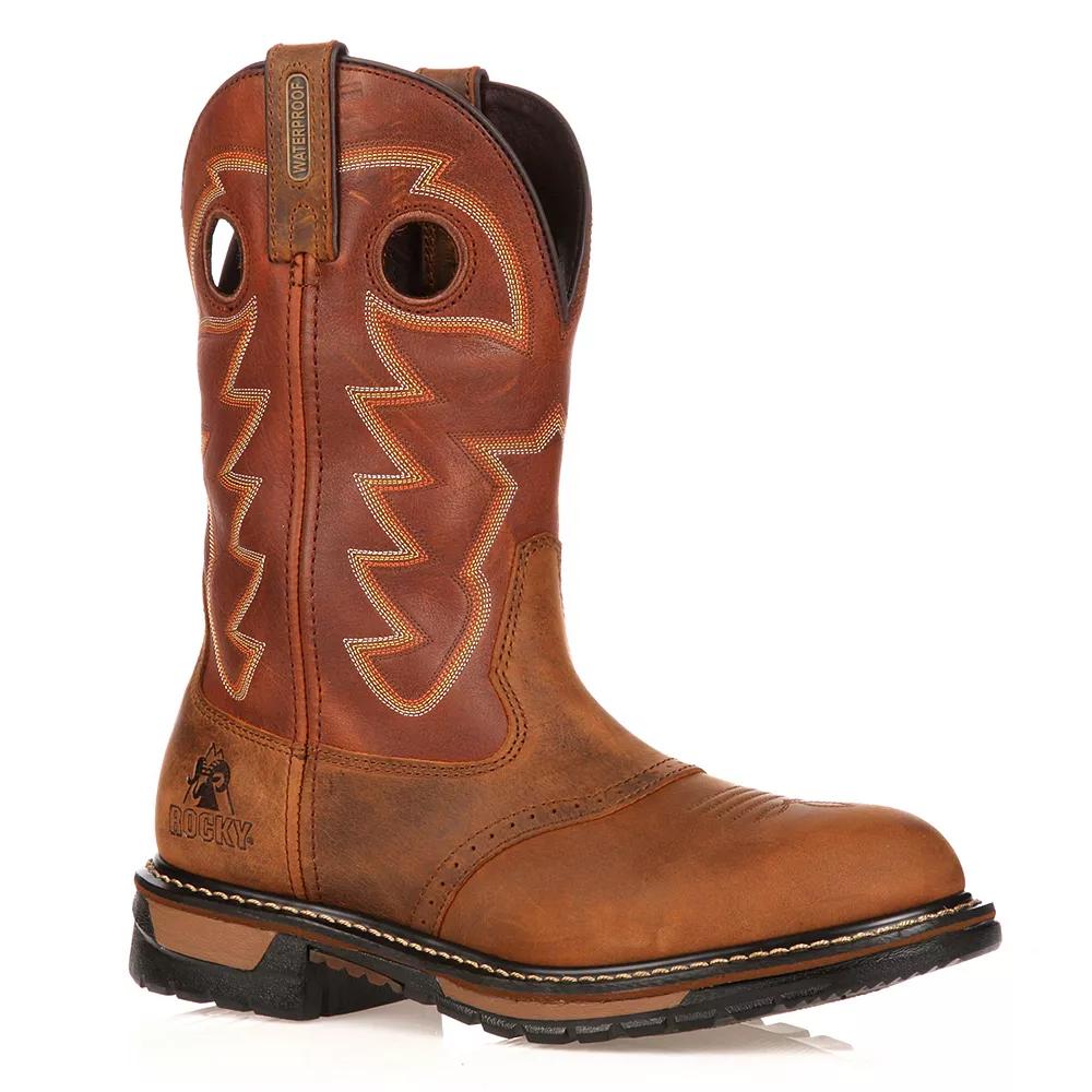 Rocky Original Ride Branson Roper Men's 11-in. Waterproof Western Work Boots,  Product Image