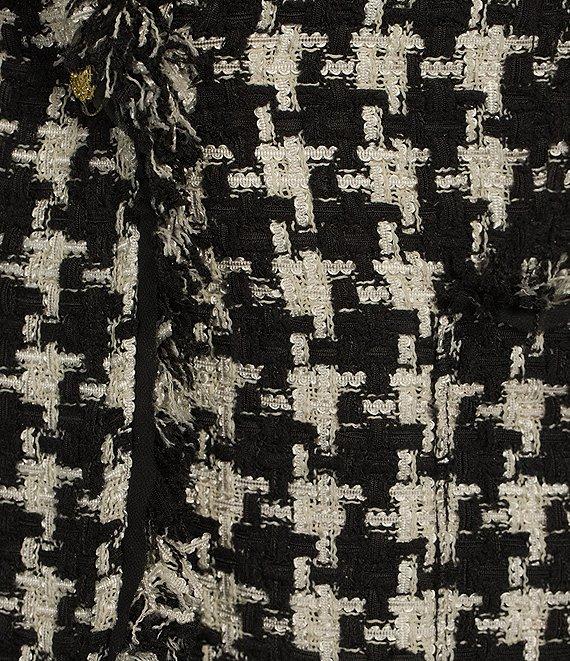 Anne Klein Nailhead Tweed Notch Lapel One Button Blazer Product Image