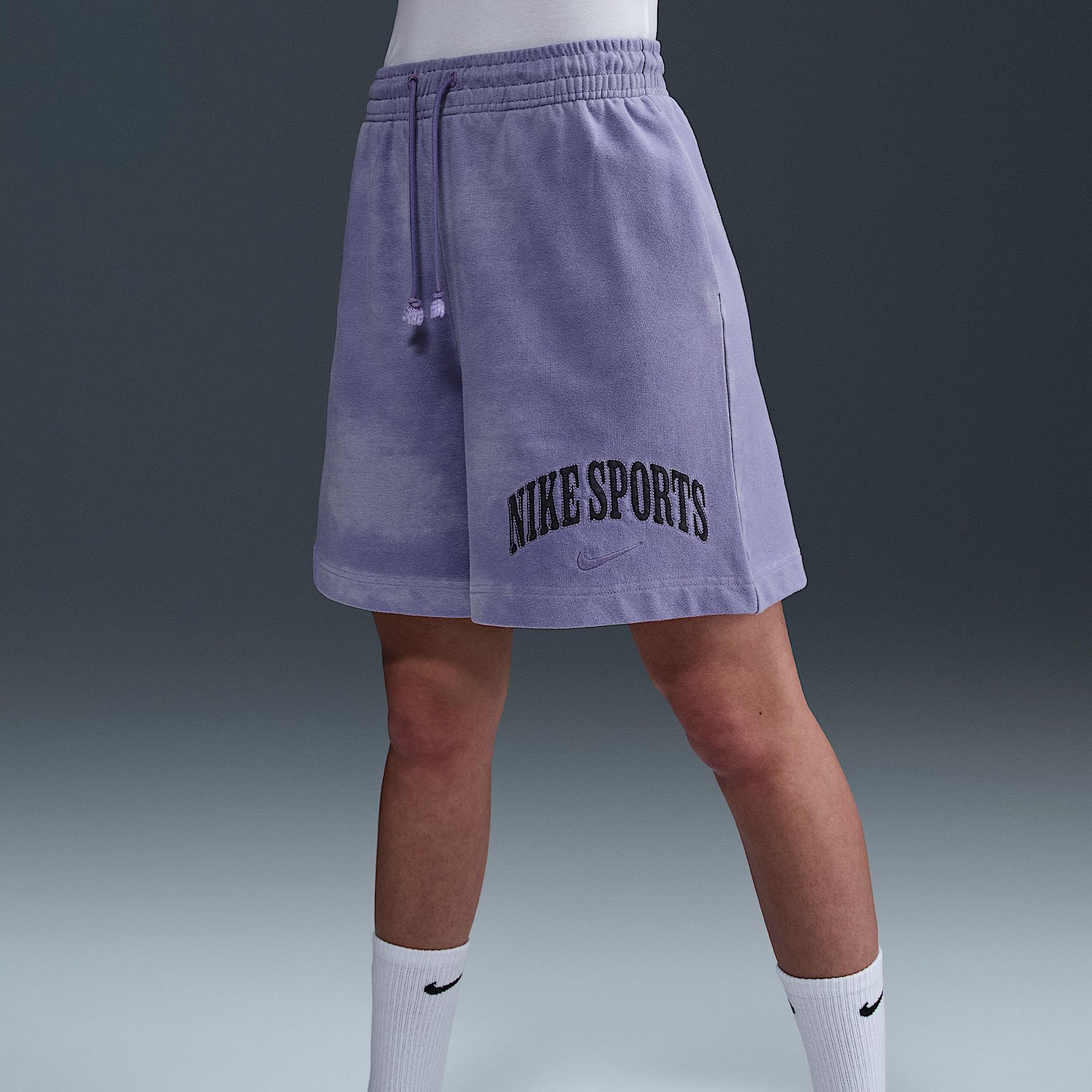 Womens Nike Sportswear Phoenix Fleece High-Waisted French Terry Shorts | HJ1269-006 Product Image