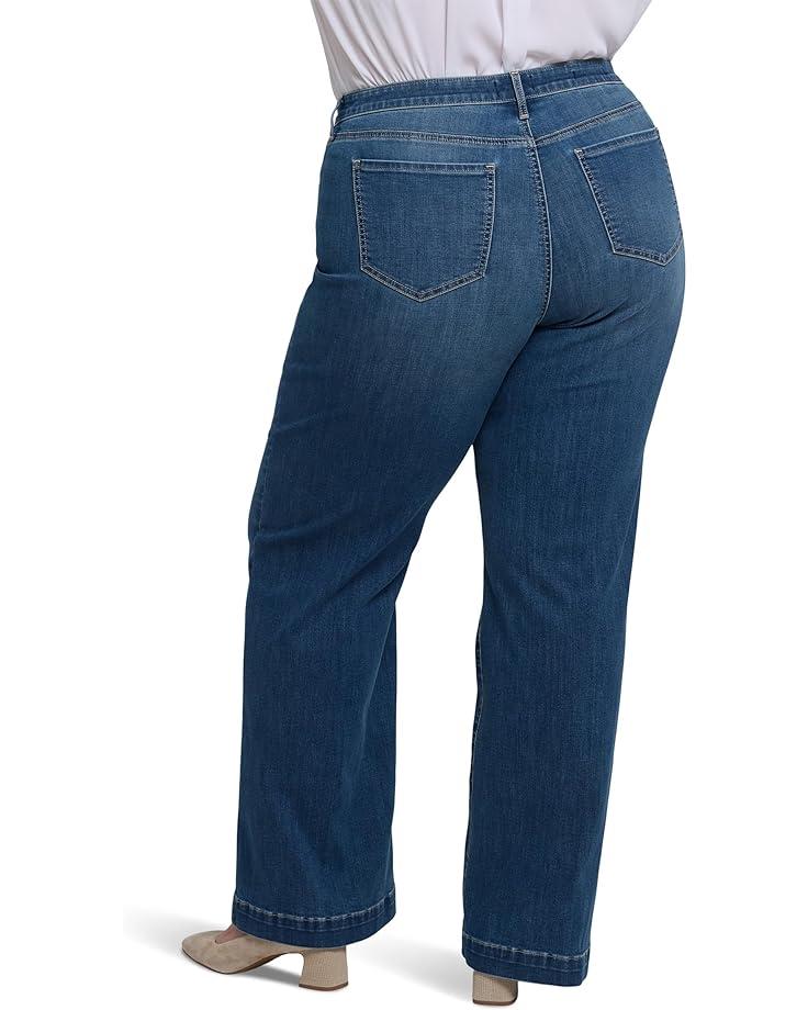 Women's NYDJ Plus Teresa Wide Leg Jeans With Exposed Button Fly Product Image
