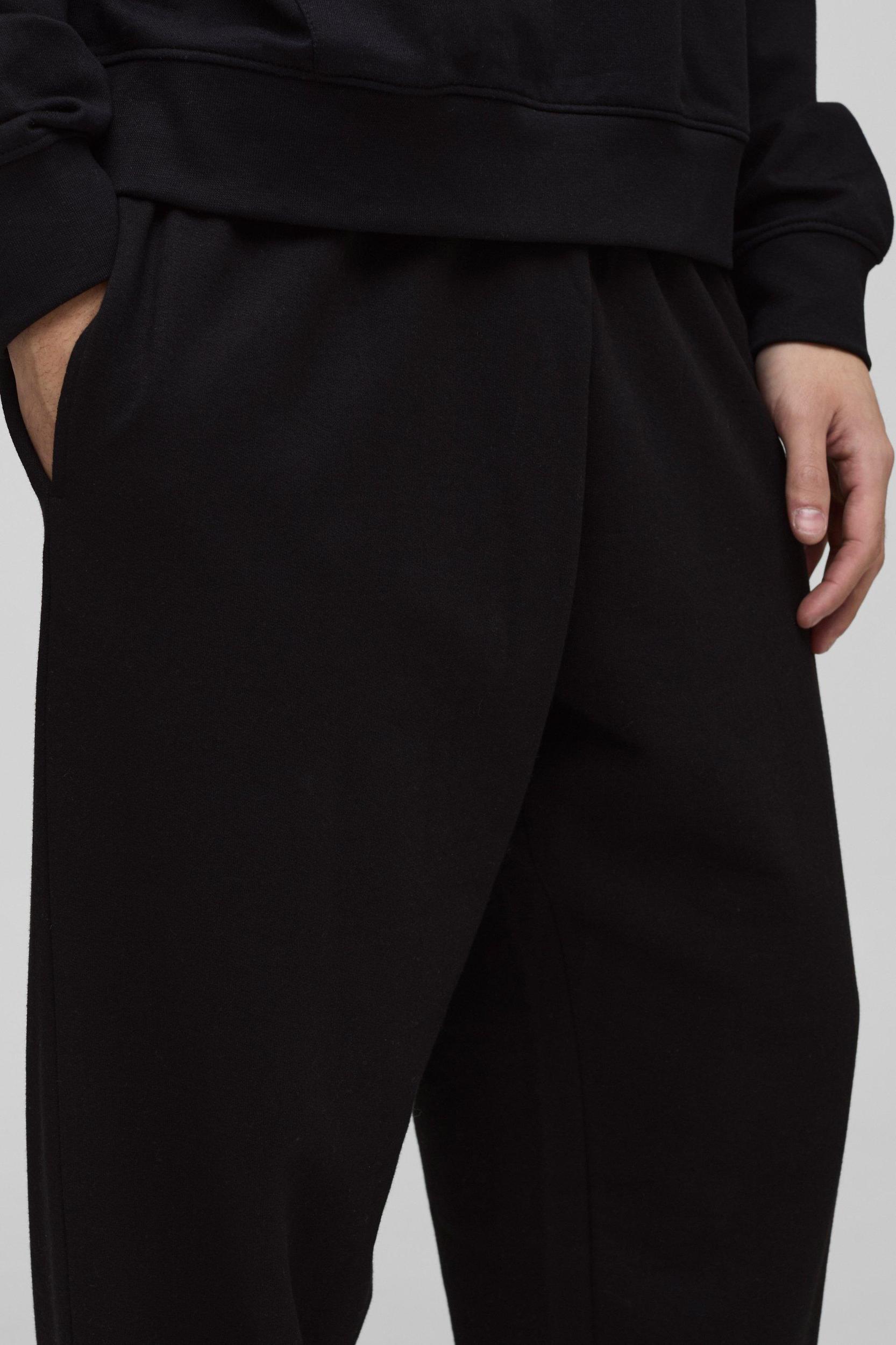 260GSM Loopback Basic Baggy Fit Sweatpants | boohooMAN USA Product Image