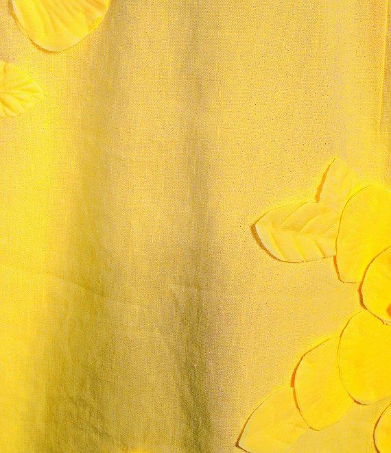 Antonio Melani Willow Floral Applique Short Sleeve Mock Neck Midi Dress Product Image