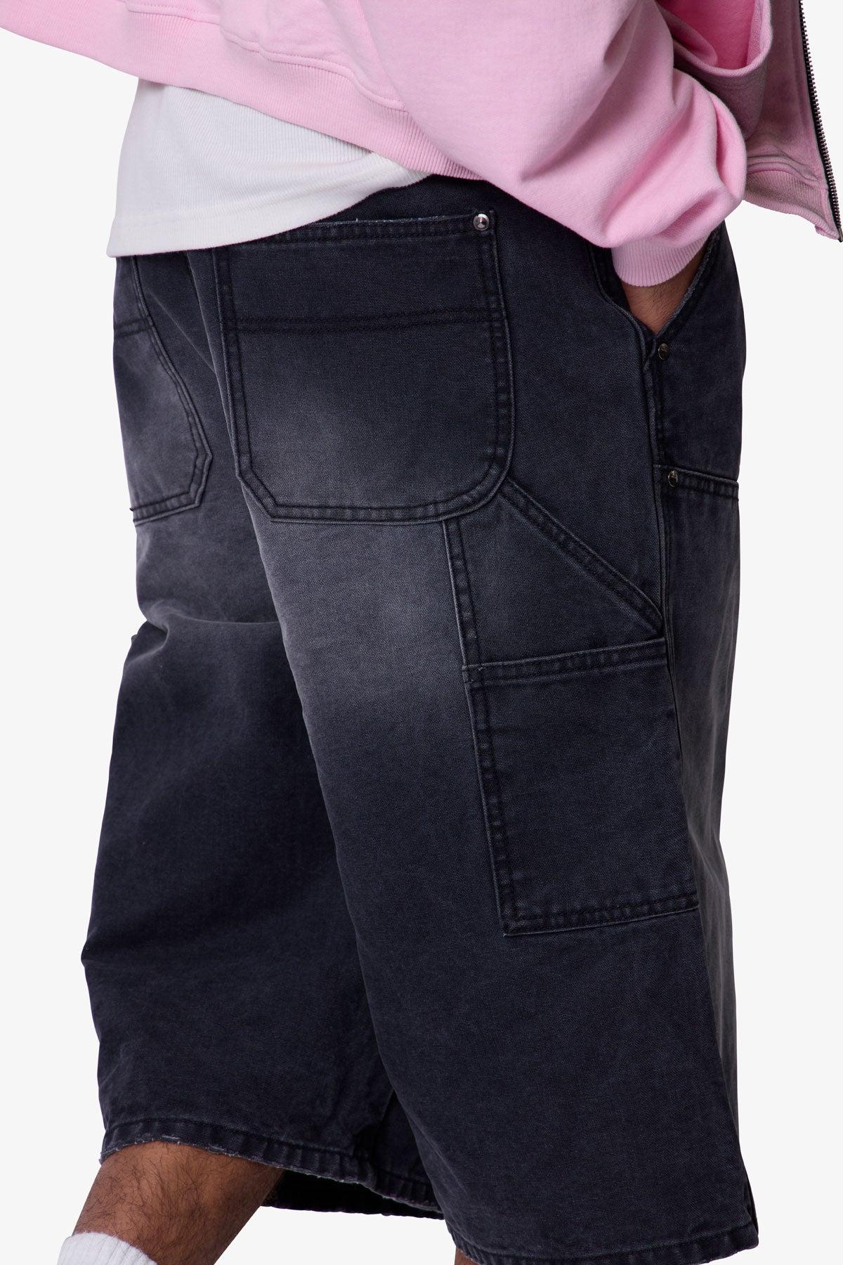 Ultra Baggy Carpenter Shorts - Washed Black Product Image