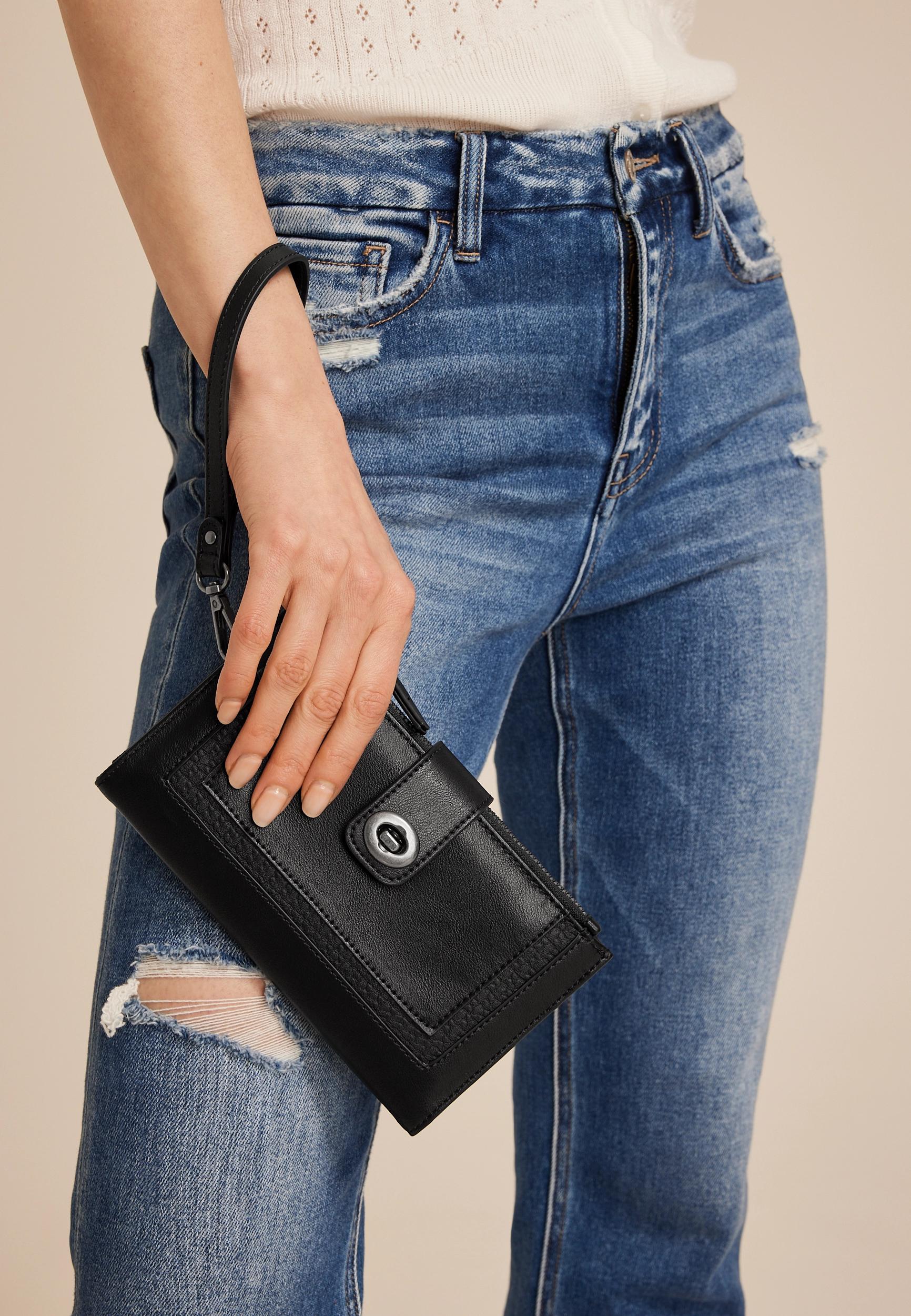 Double Zipper Oversized Wristlet Wallet Product Image