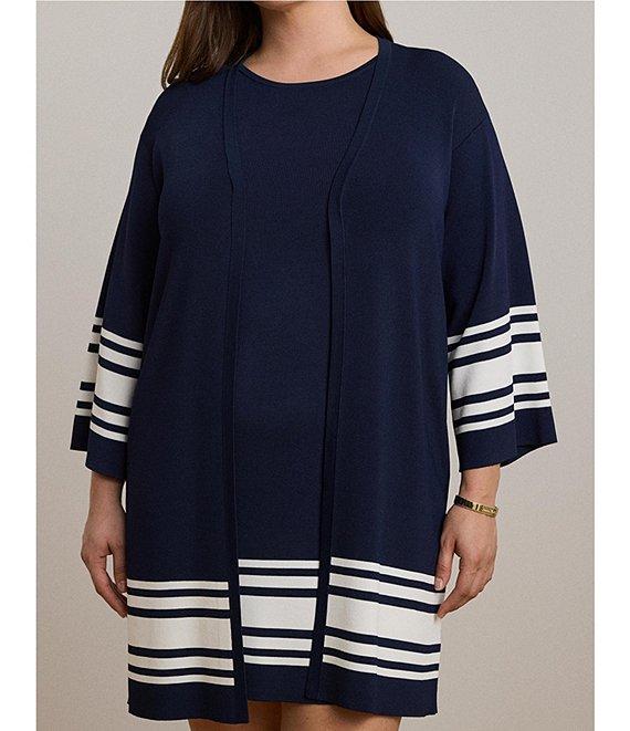 Lauren Ralph Lauren Plus Size Two-Tone Cardigan Product Image