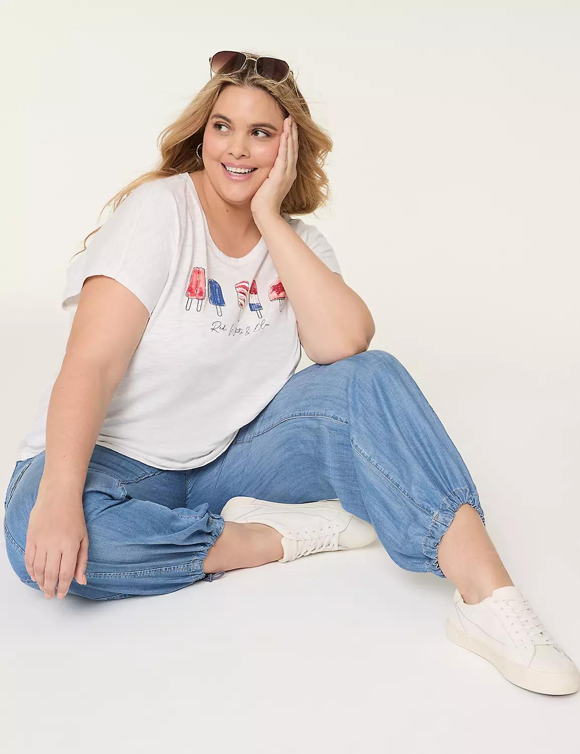 Dolman-Sleeve Americana Popsicles Graphic Tee Product Image