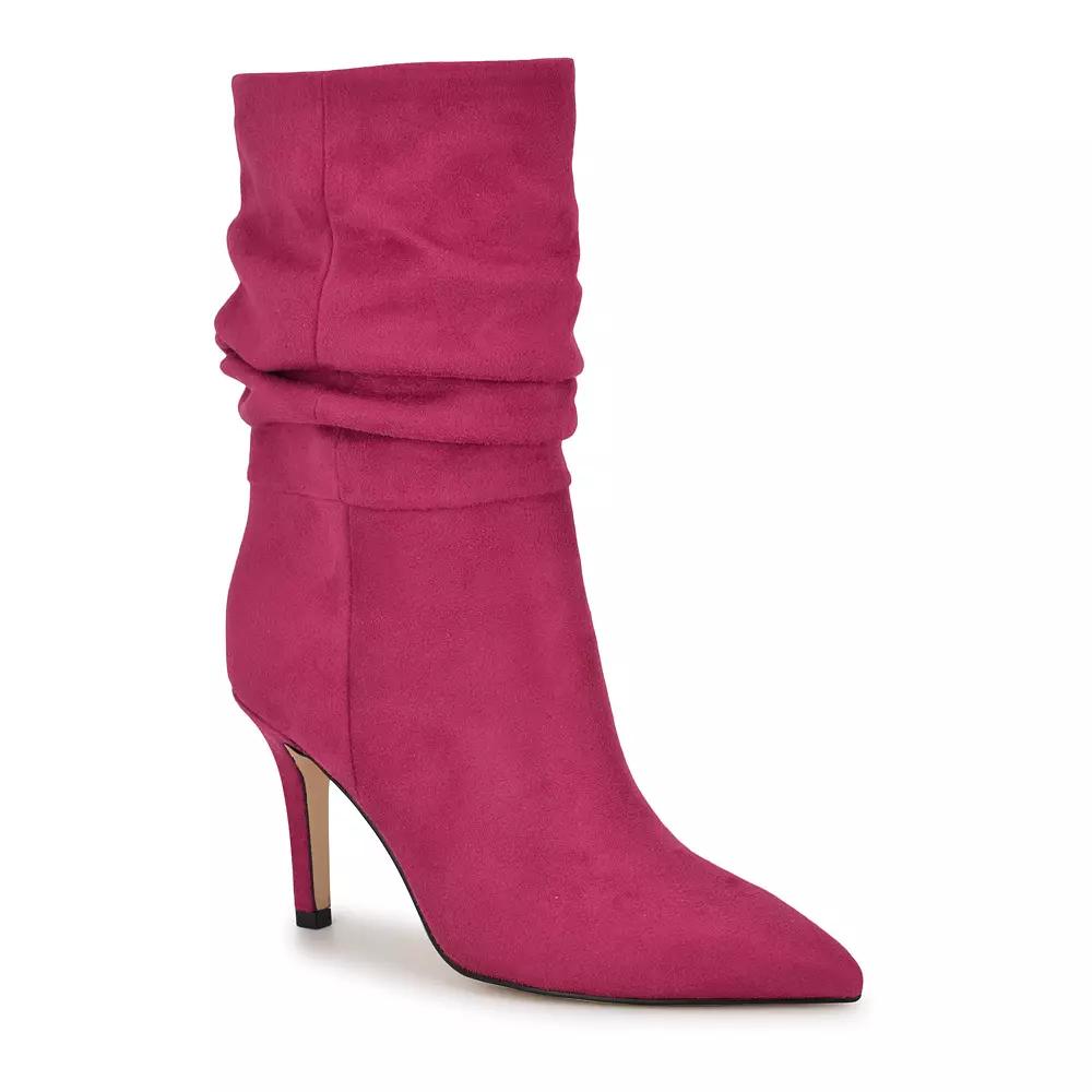 Nine West Slouch Women's Pointy Toe Stiletto Heel Dress Booties, Size: 6, Dark Pink Product Image