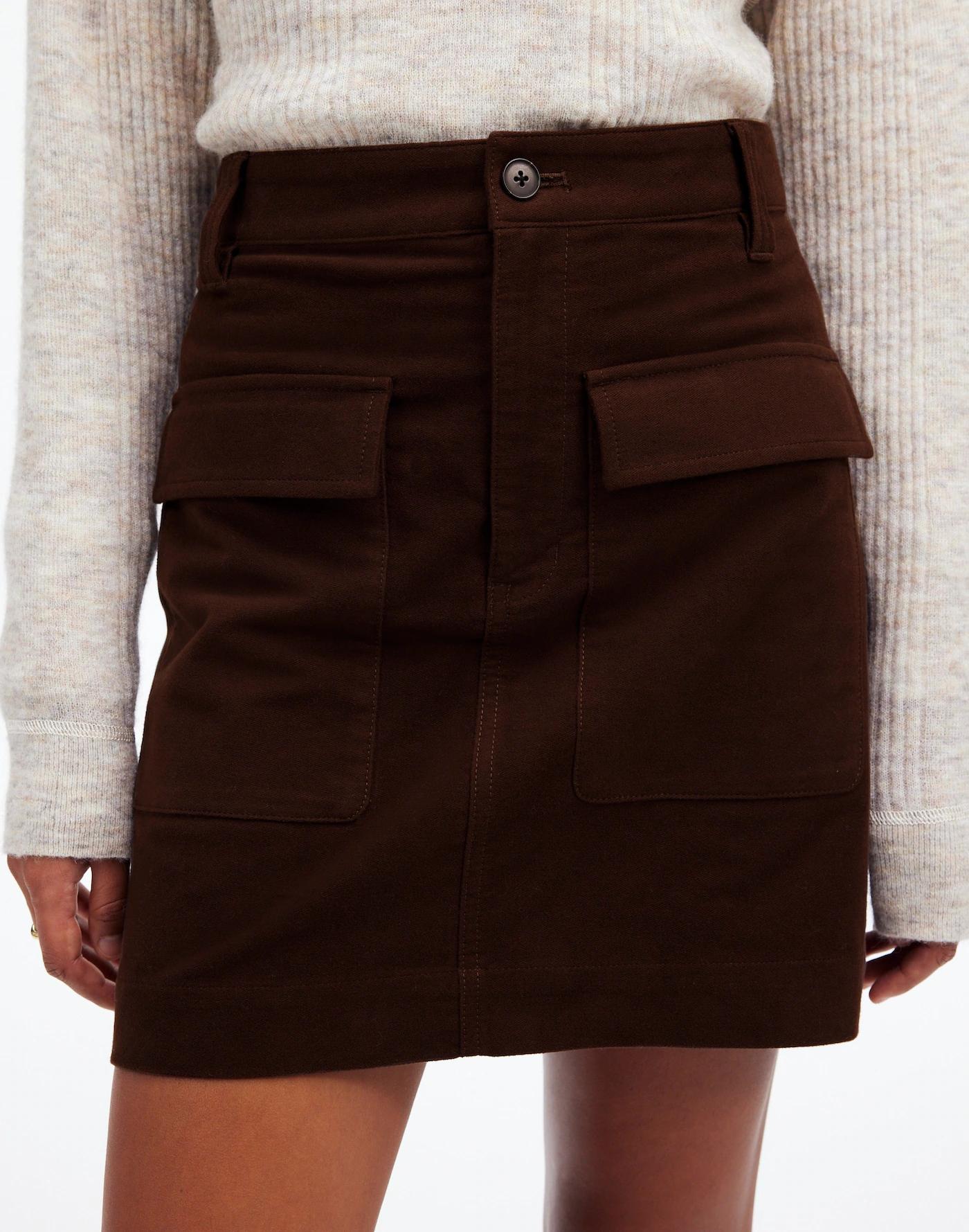 Utility Mini Skirt in Moleskin Product Image
