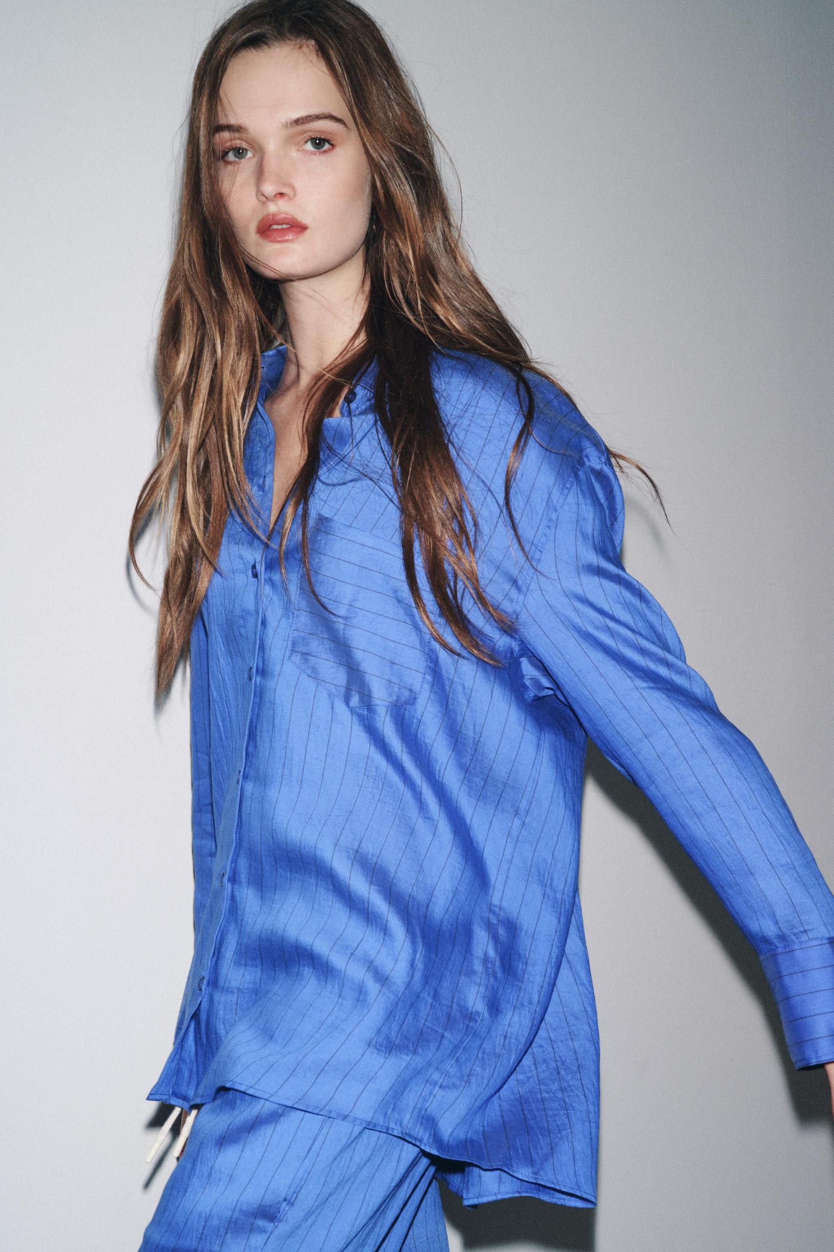 ZW COLLECTION OVERSIZED STRIPED SHIRT Product Image