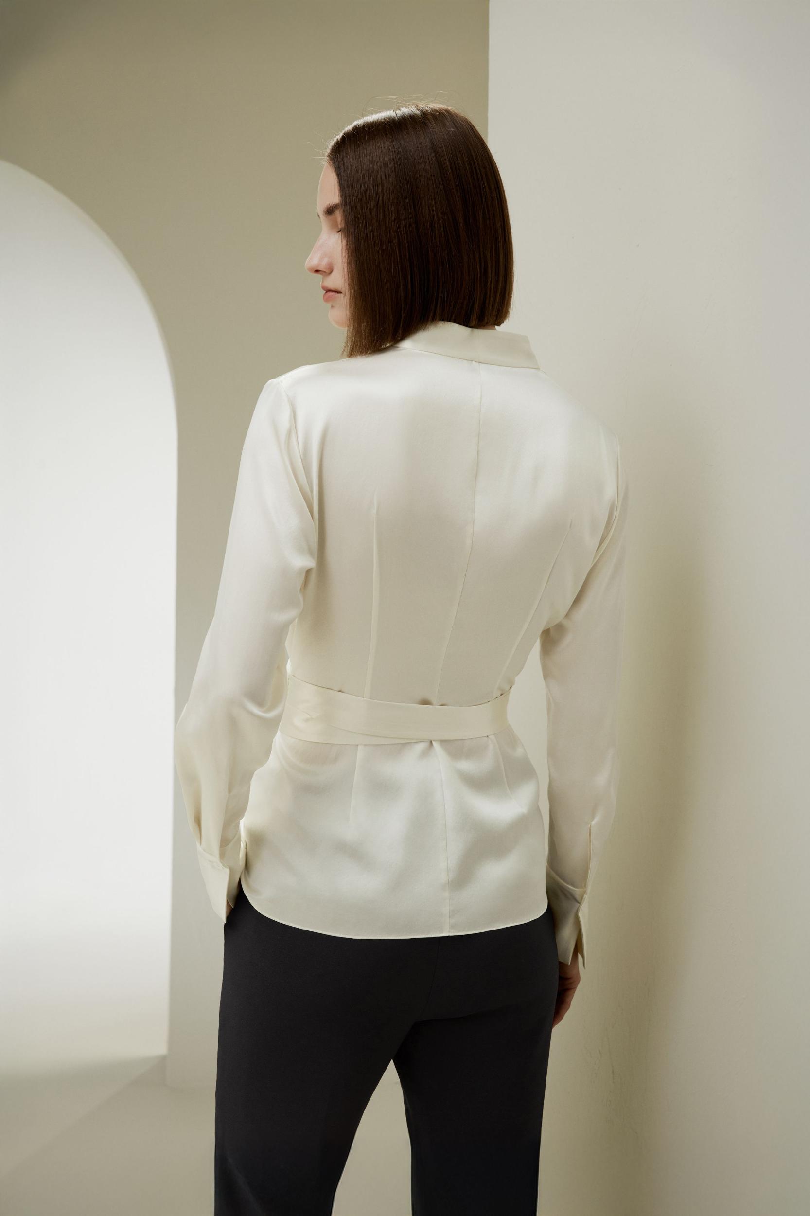 Silk Wrap Blouse Product Image