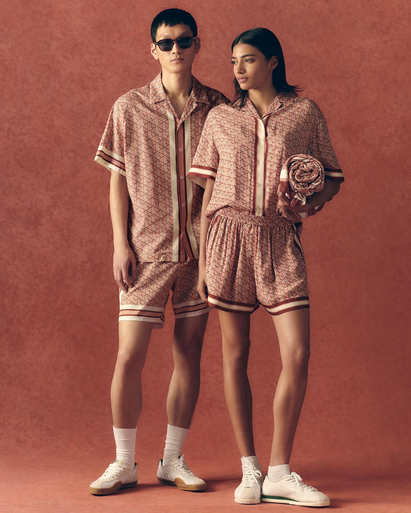 Fluid Monogram Print Shorts Product Image