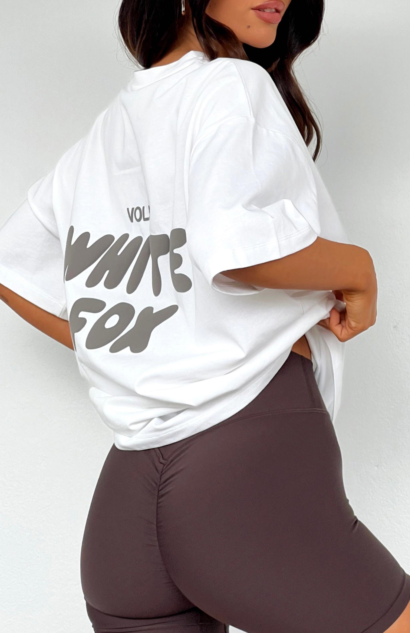 Offstage Back Graphic Oversized Tee White Product Image