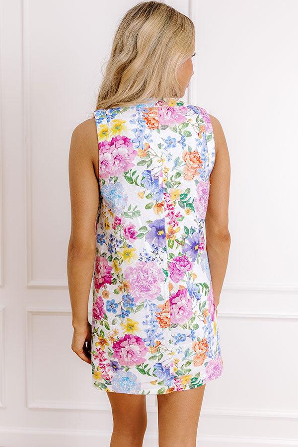 Garden Glimpse Floral Denim Mini Dress Product Image