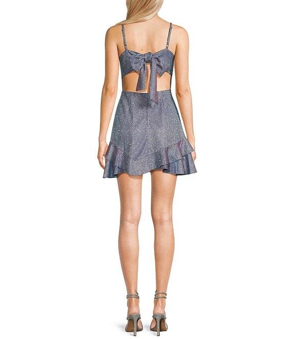 Dear Moon Spaghetti Strap Sherri Shine Double Ruffle Dress Product Image