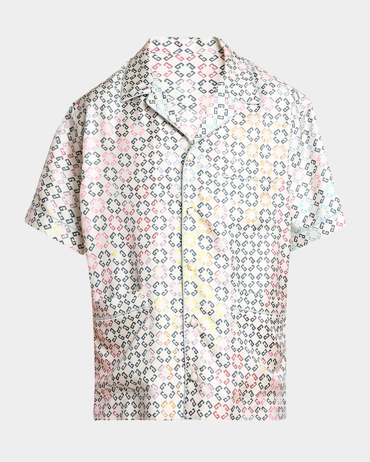 Mens Multicolor Monogram Pajama Shirt Product Image