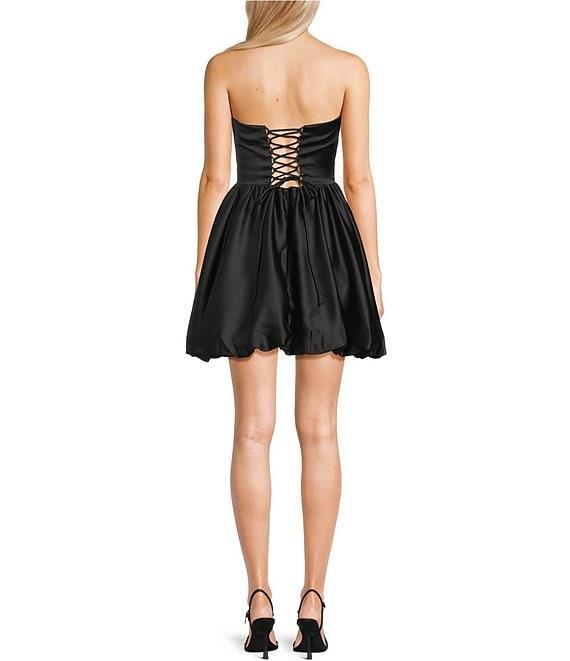 GB Social Strapless Bubble Hem Mini Dress Product Image