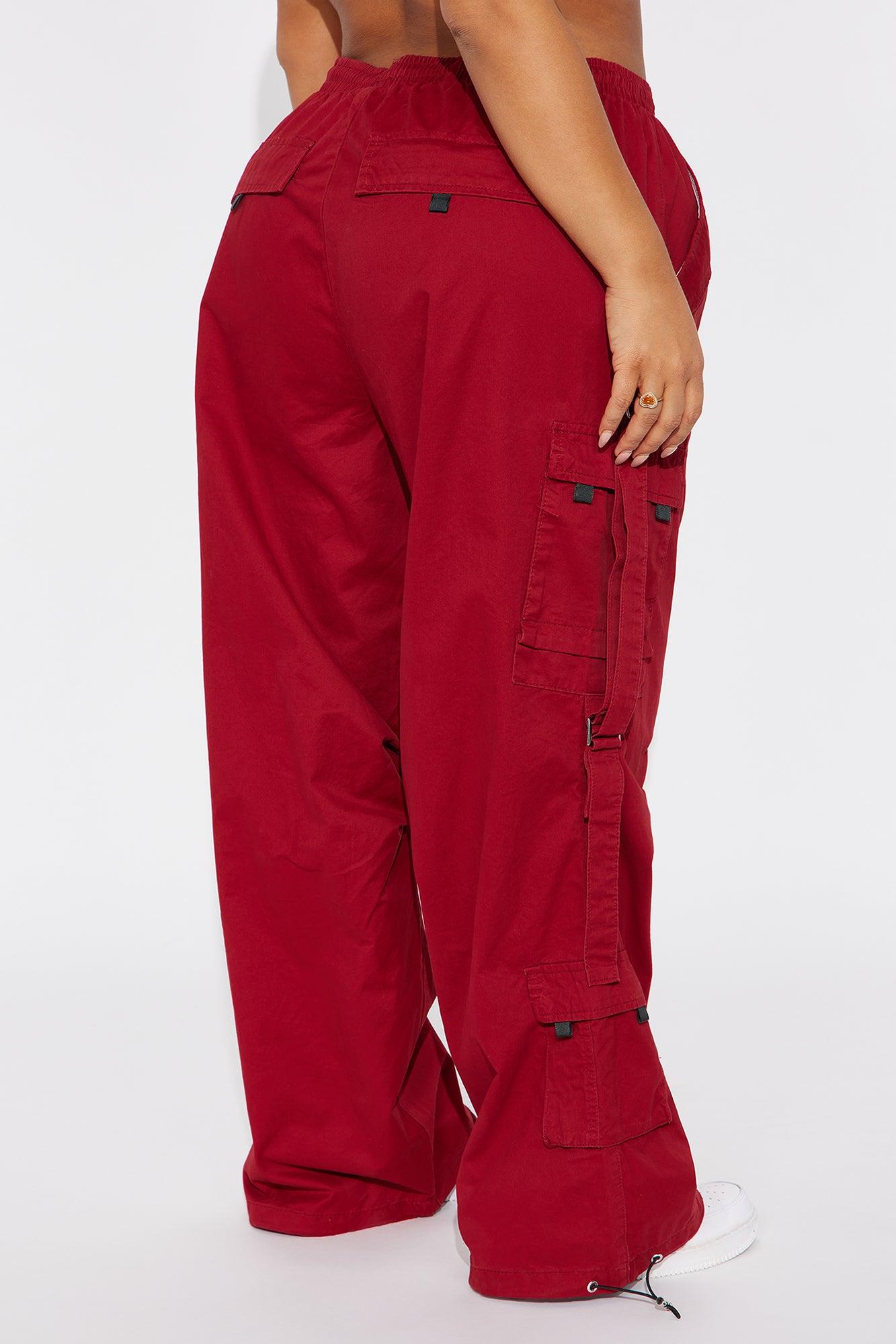 Don't Mess Around Cargo Pant - Red Female Product Image