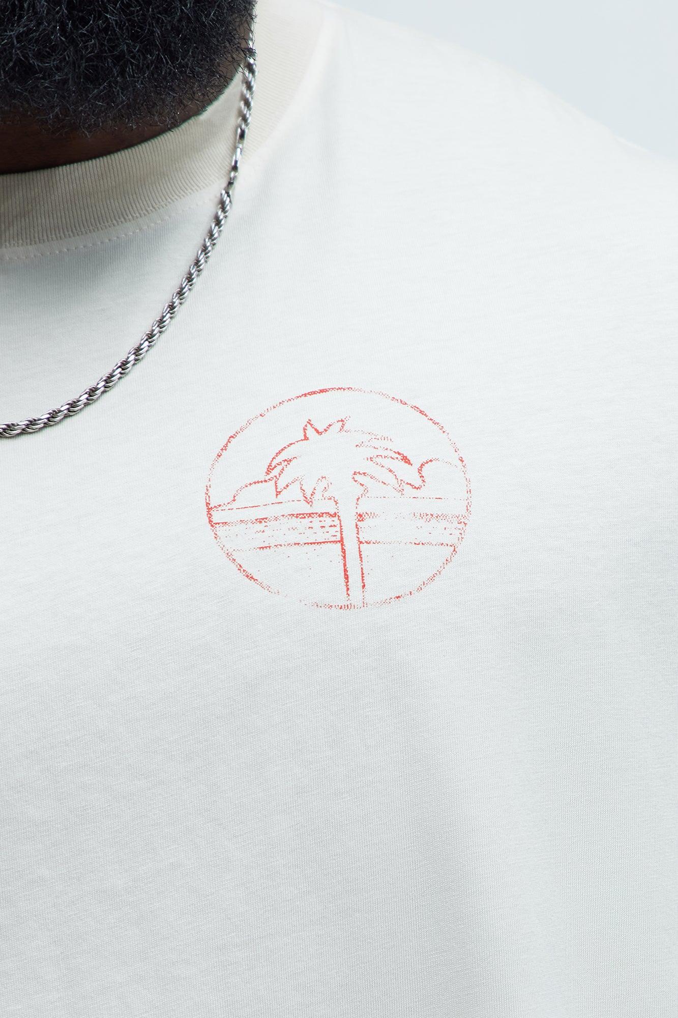 Los Palm Angeles Oversized Short Sleeve Tee - Cream Product Image