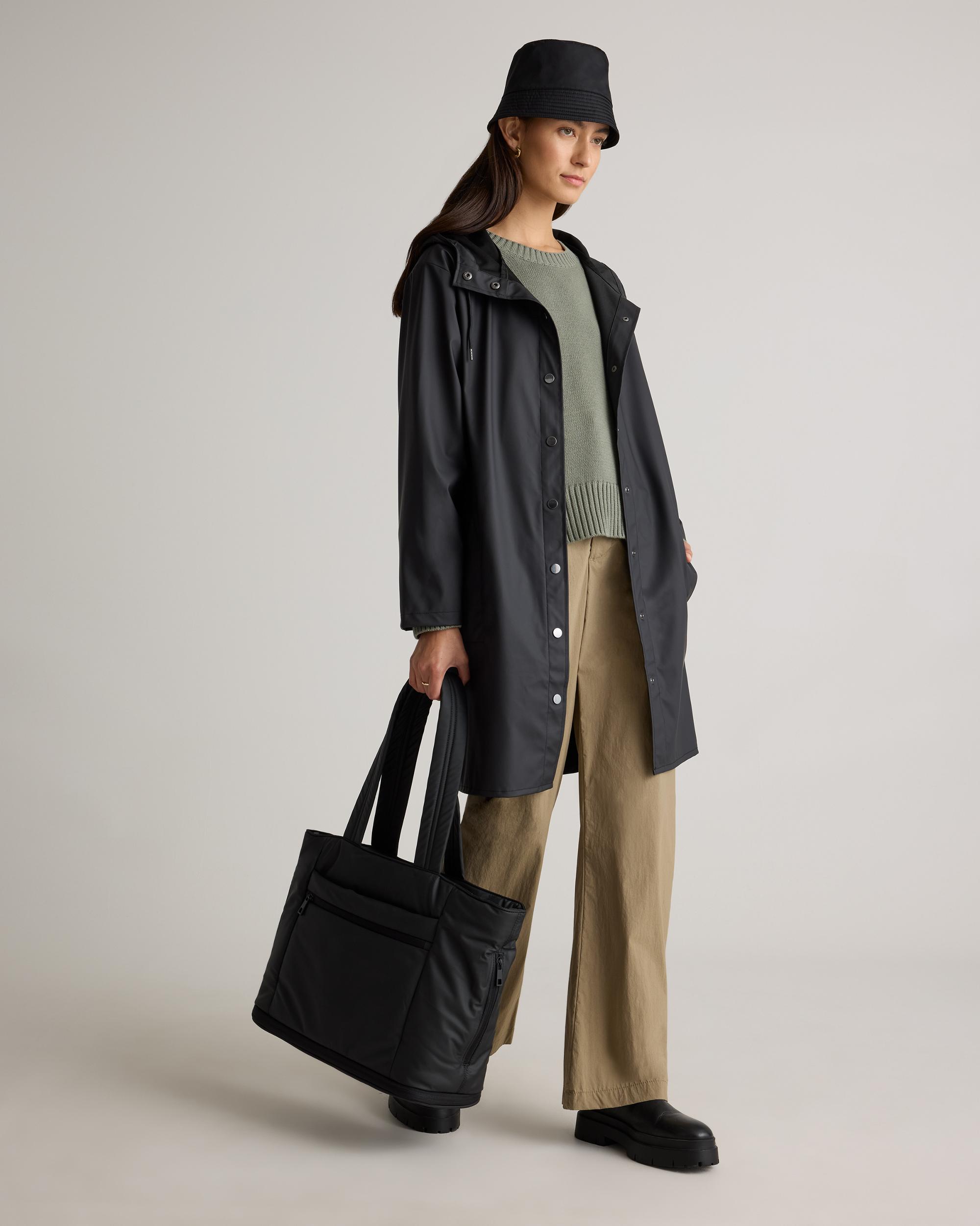 Quince | Women's Waterproof Rubberized Long Rain Jacket Size XS, Recycled Polyester Product Image