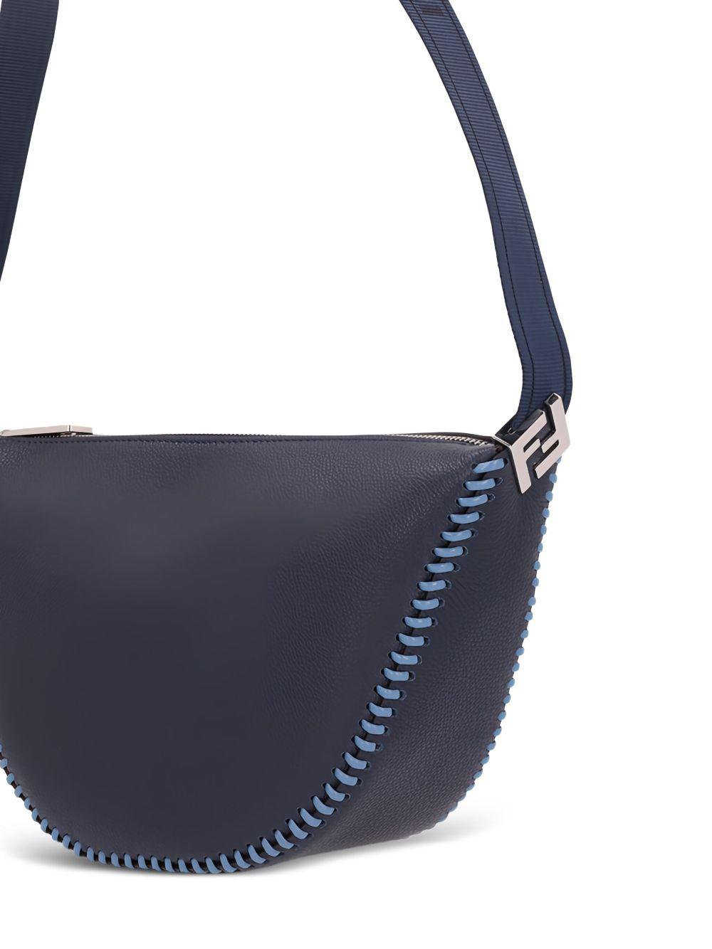 small Melon curved-edge leather messenger bag Product Image