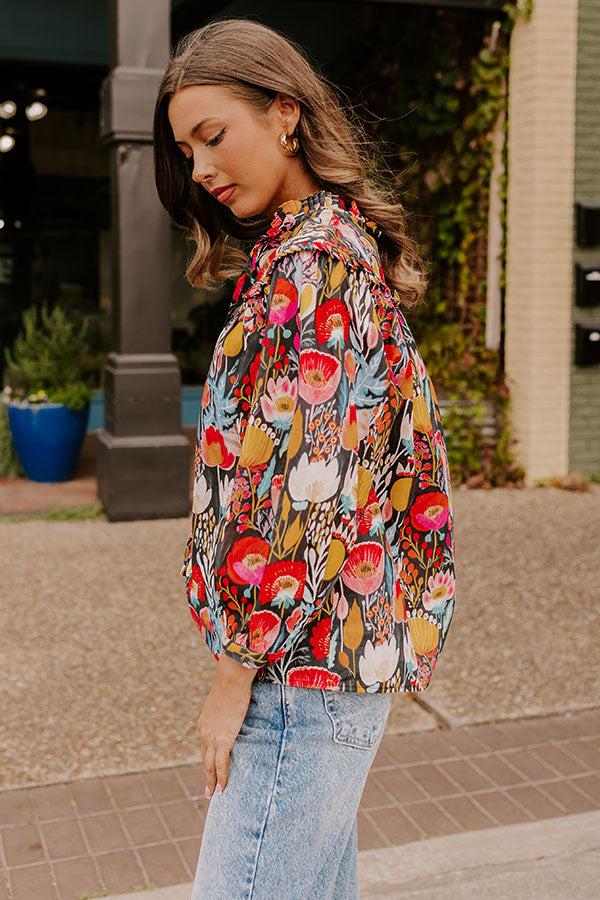 Lost In A Novel Floral Top Product Image
