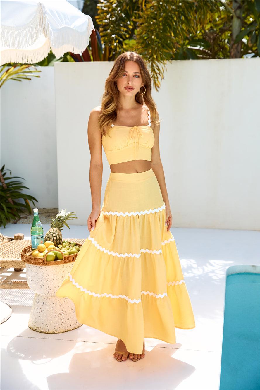 Sway One Way Maxi Skirt Orange Product Image