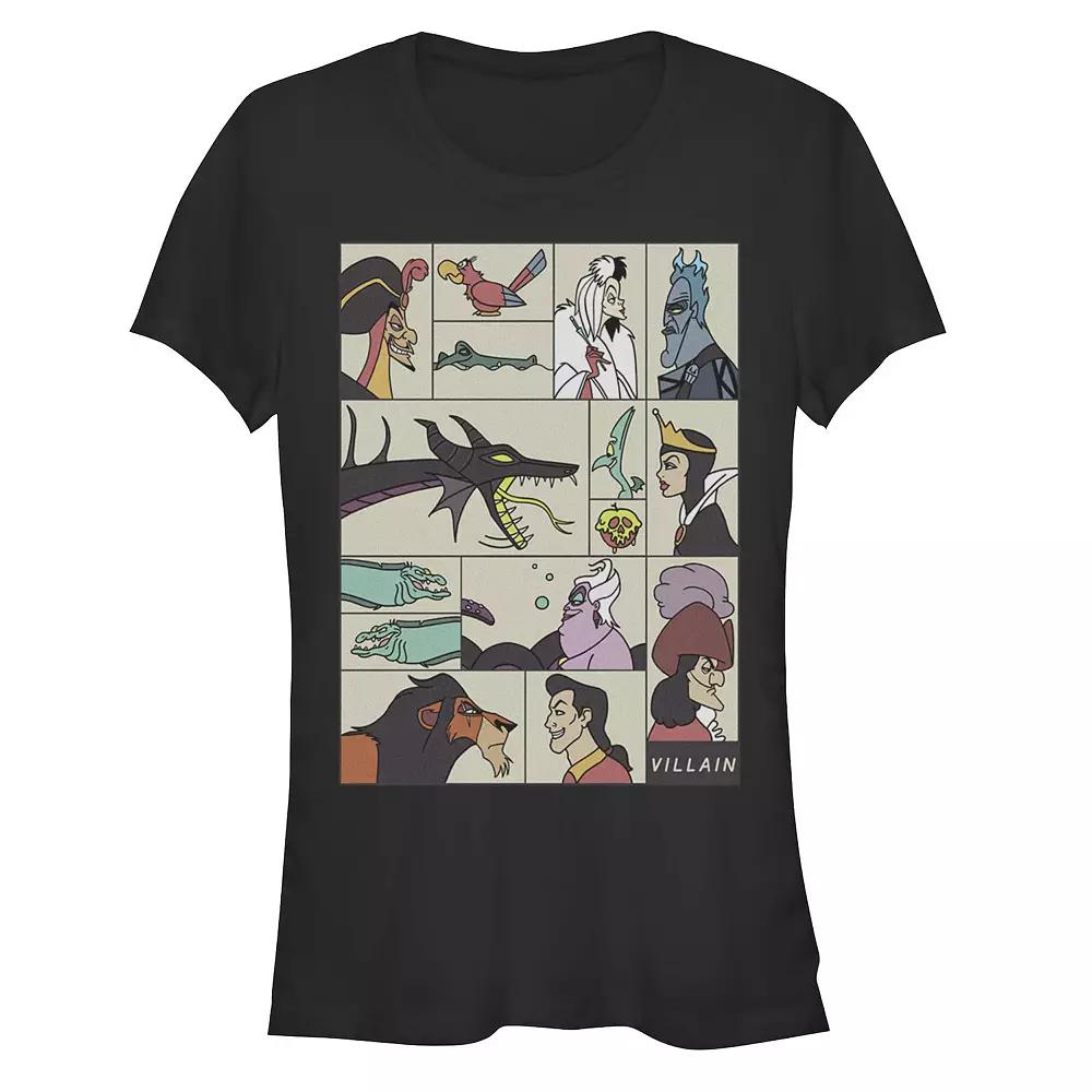 Disney Villains Square Portrait Profiles Juniors' Fitted Graphic Tee, Girl's,  Product Image