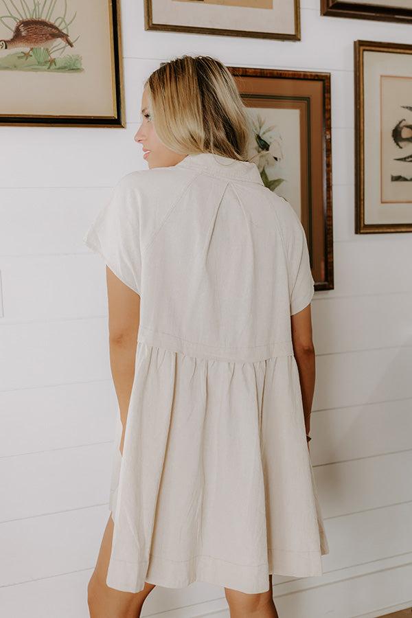 Casual Stroll Button Down Mini Dress Product Image