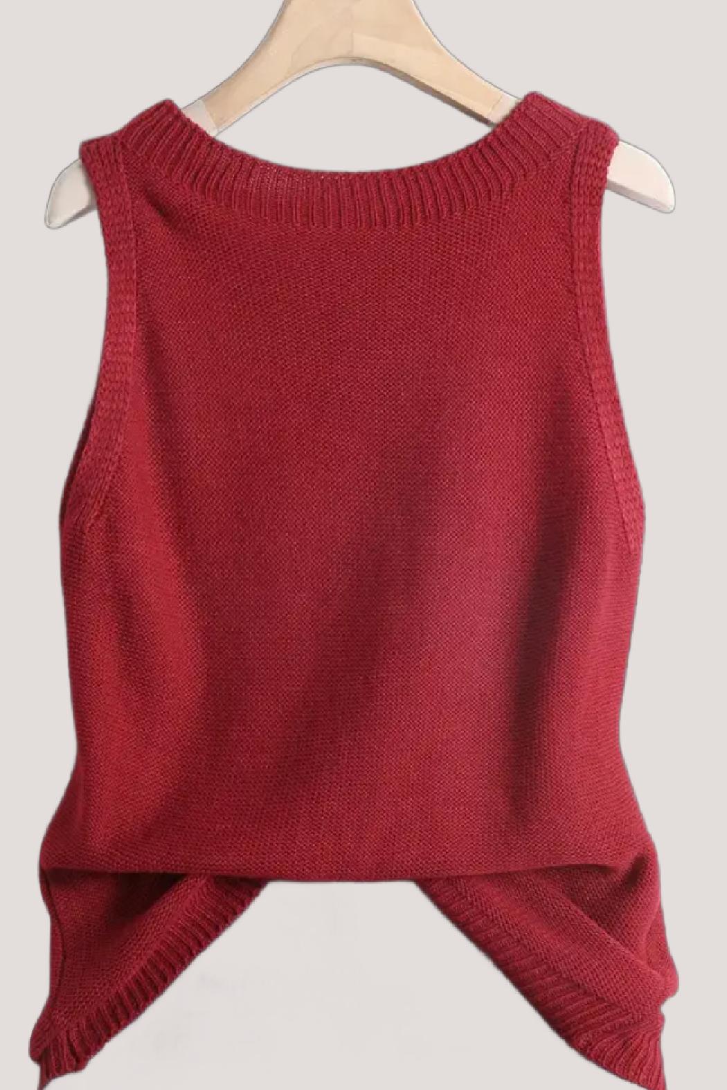 Crewneck Sleeveless Knit Product Image
