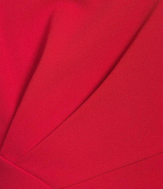 Maggy London Stretch Boat Neck 3/4 Sleeve Pleated Knot Waist Detailed Sheath Dress Product Image