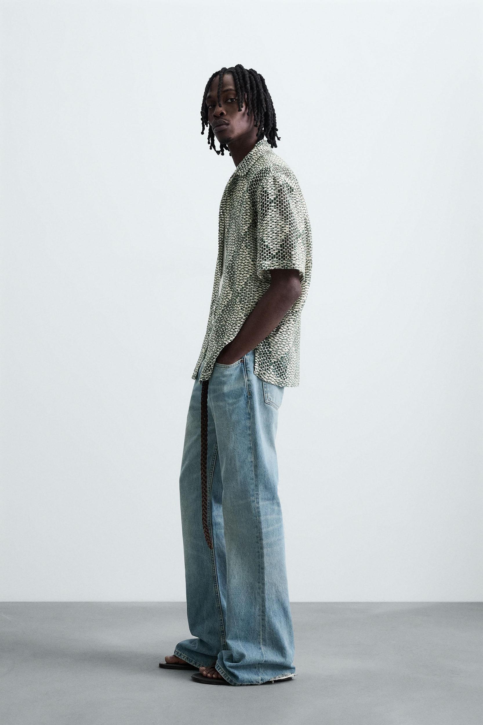 TEXTURED CROCHET SHIRT Product Image