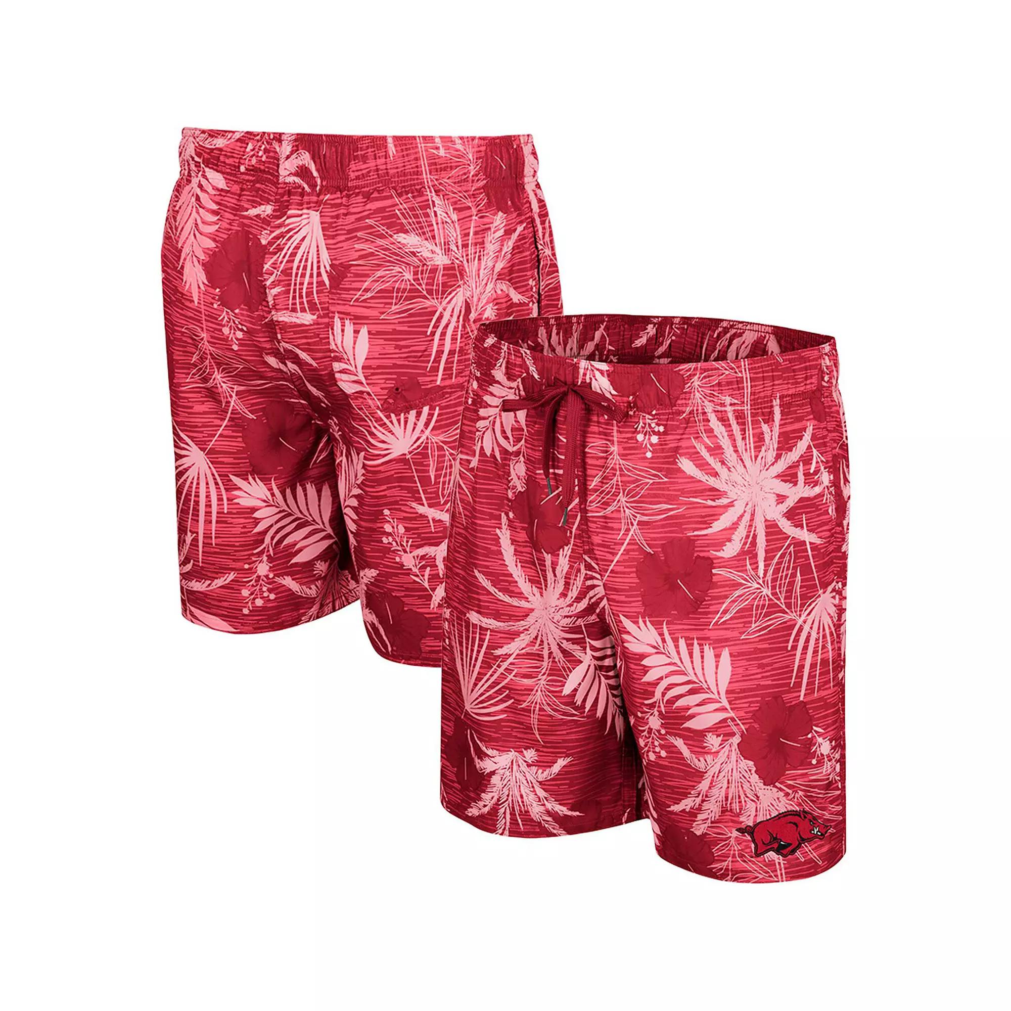 Men's Colosseum Crimson Washington State Cougars What Else is New Swim Shorts,  Product Image
