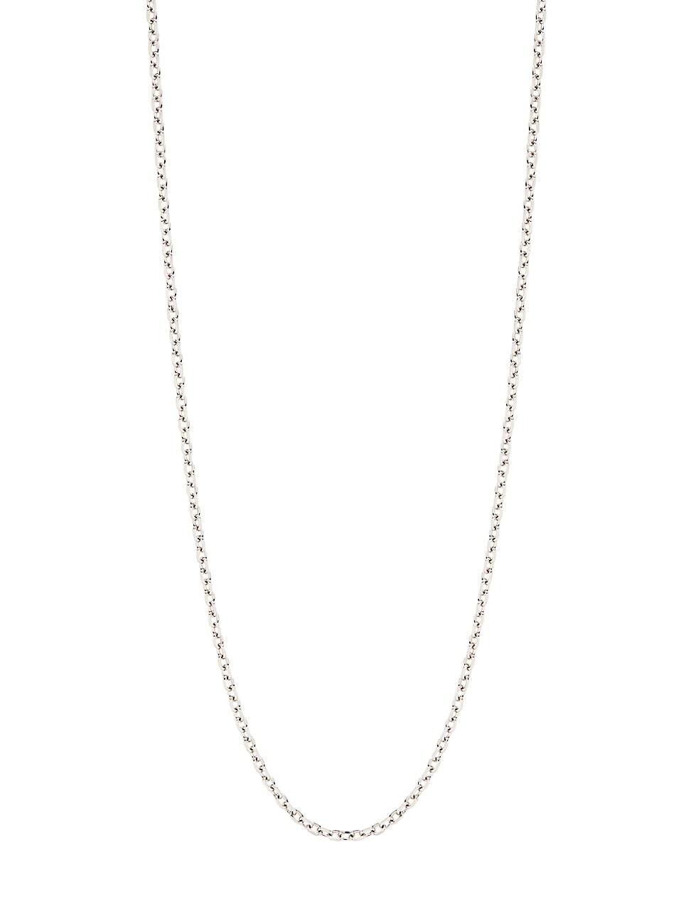 Womens 14K White Gold Chain Necklace Product Image