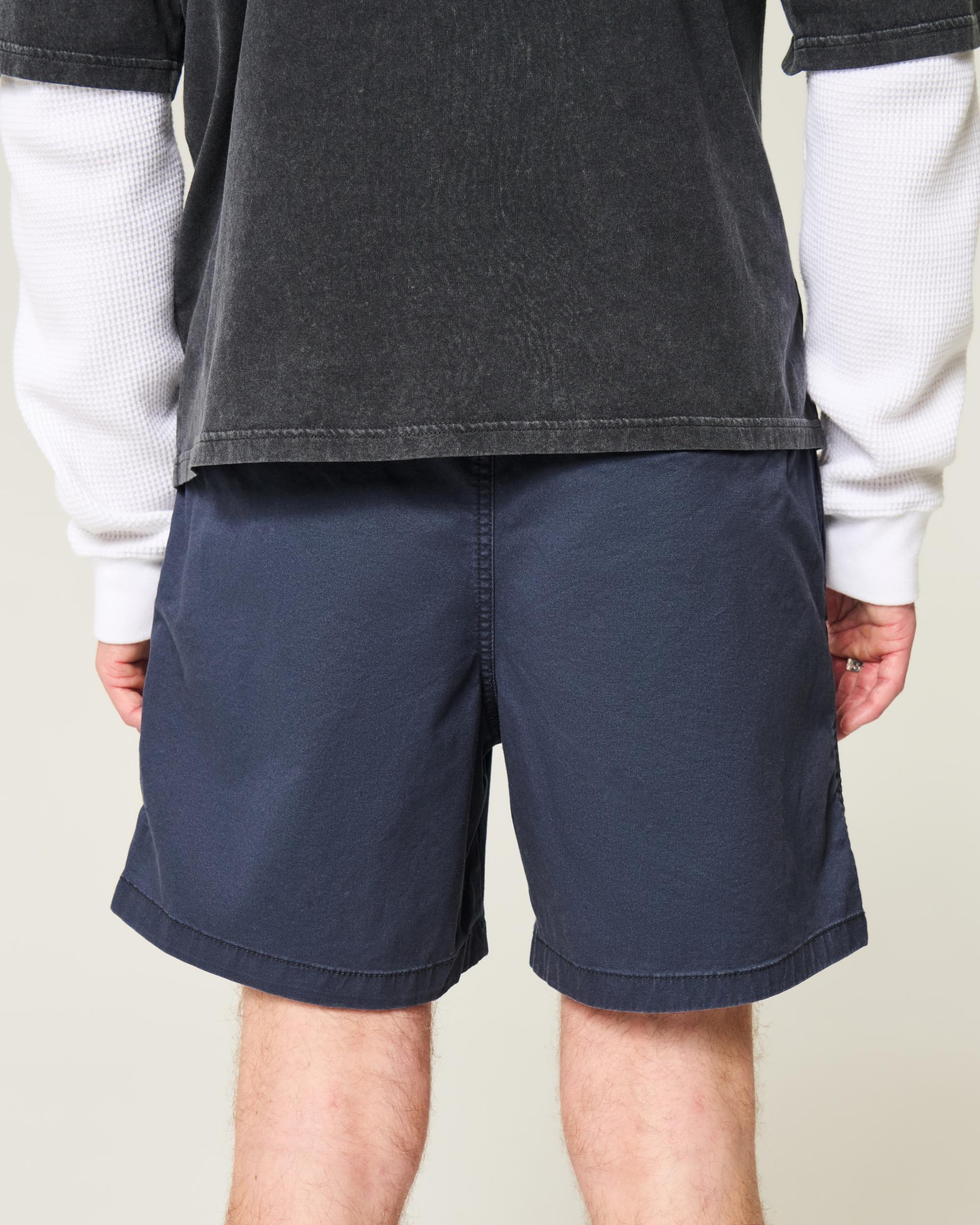 Mid-Thigh Twill Pull-On Shorts Product Image