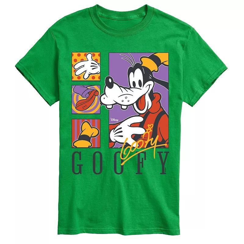Big & Tall Disney's Goofy Retro Grid Graphic Tee, Men's,  Product Image