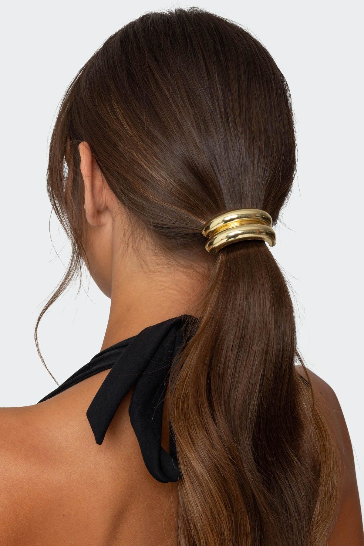 Gold Cuff Hair Tie Product Image