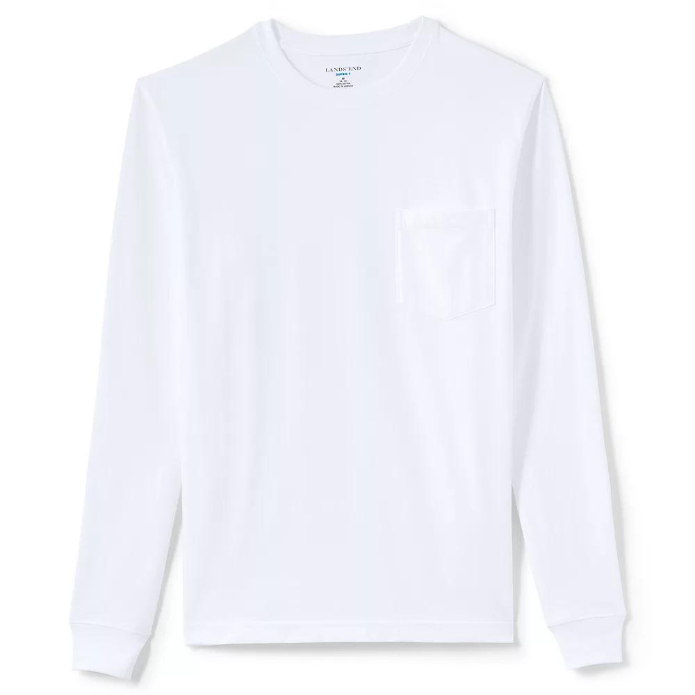 Big & Tall Lands' End Long Sleeve Super Pocket Tee, Men's,  Product Image