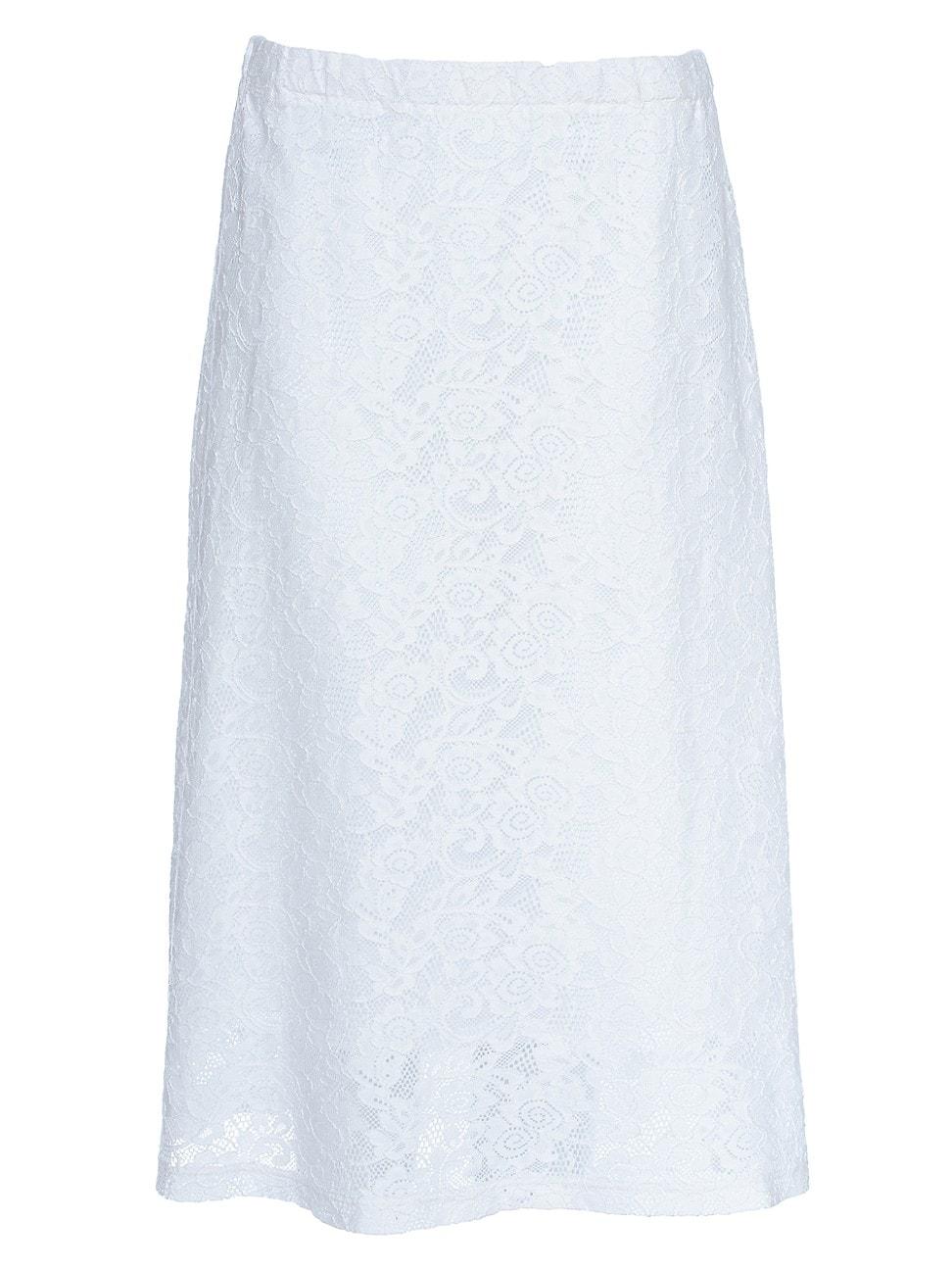 Womens A-Line Lace Skirt Partial Lined Sheer Hem Product Image