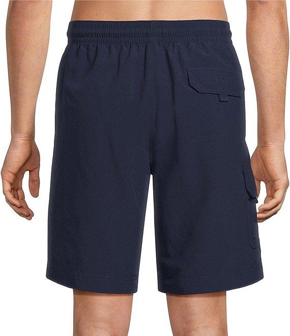 Roundtree & Yorke Boardwalk Cargo 9#double; Solid Swim Trunks Product Image