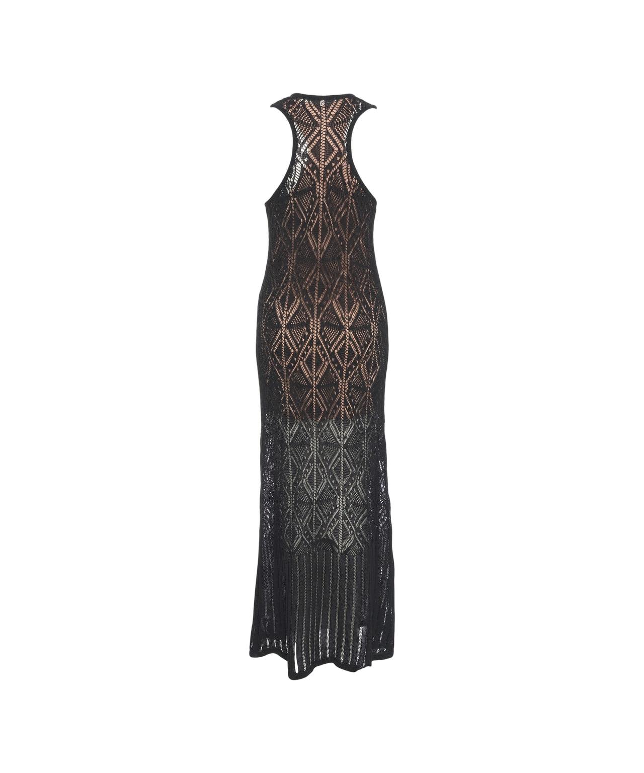 Lace crochet maxi dress Product Image