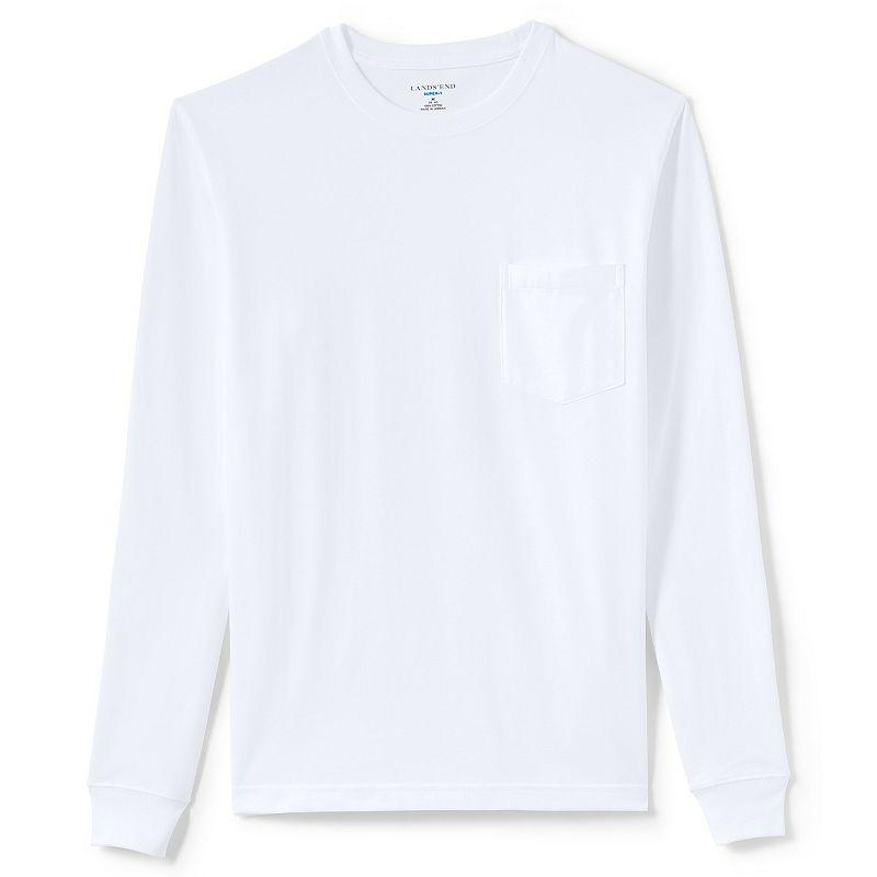 Big & Tall Lands' End Long Sleeve Super Pocket Tee, Men's,  Product Image