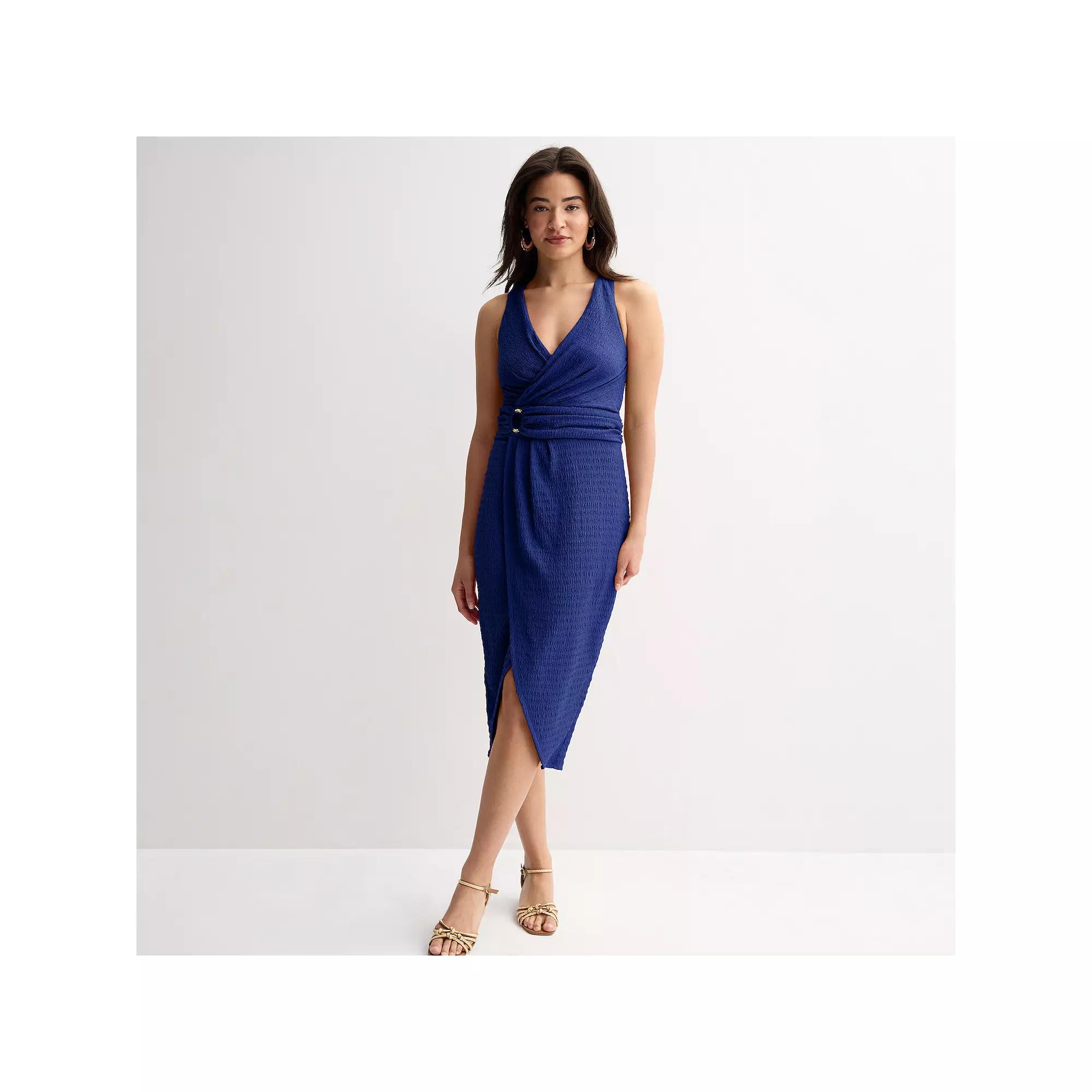 Women's Thalia Sodi Knit Wrap Halter Dress, Size: XL, Pink Product Image